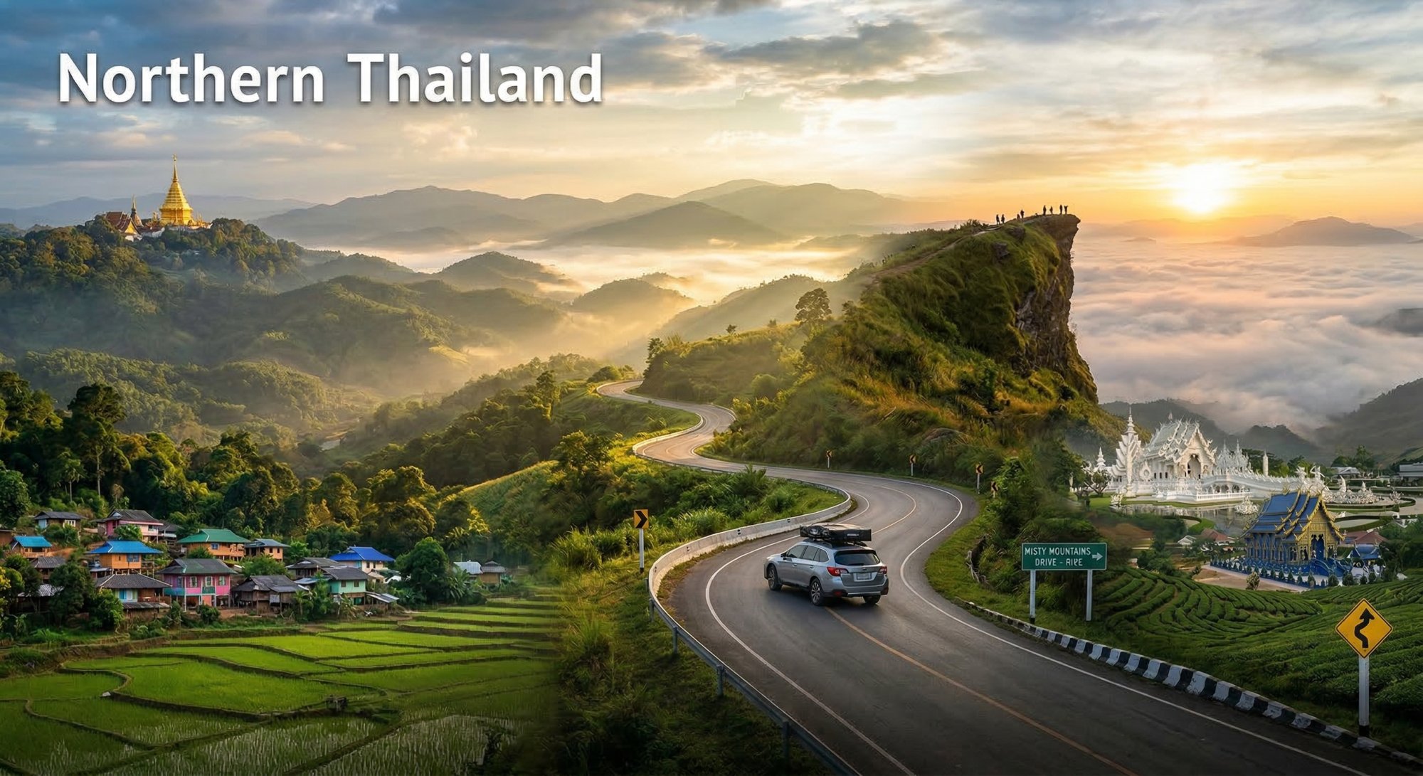 เส้นทาง Road Trip ภาคเหนือ เชียงใหม่-เชียงราย-แม่ฮ่องสอน